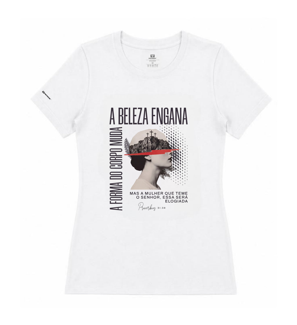 Camiseta Feminina A Beleza Engana Patmos Co. - 100% Algodão Premium