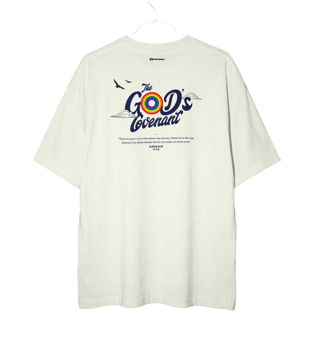 Camiseta Oversized God's Covenant Patmos Co. - 100% Algodão Premium 240g