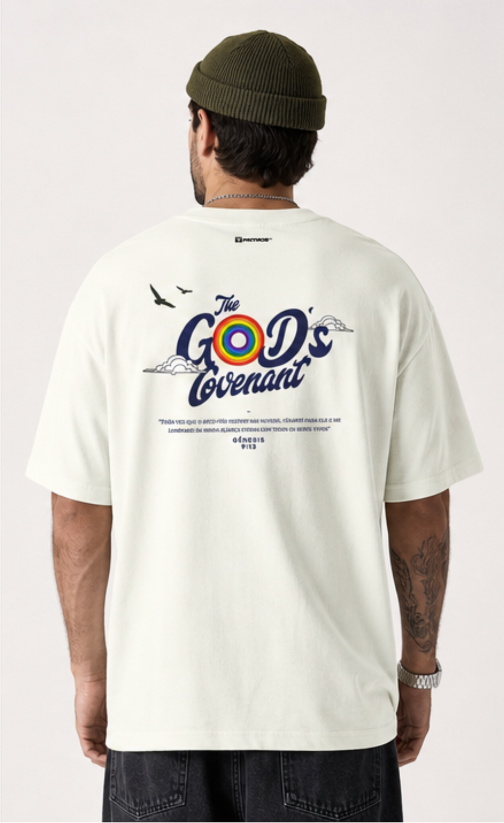 Camiseta Oversized God's Covenant Patmos Co. - 100% Algodão Premium 240g