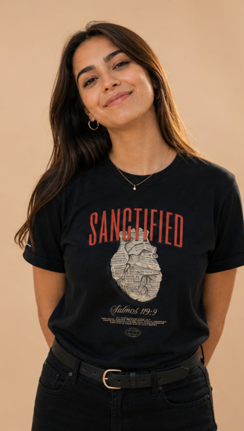 Camiseta Feminina Patmos Co. Sanctified - 100% Algodão Premium