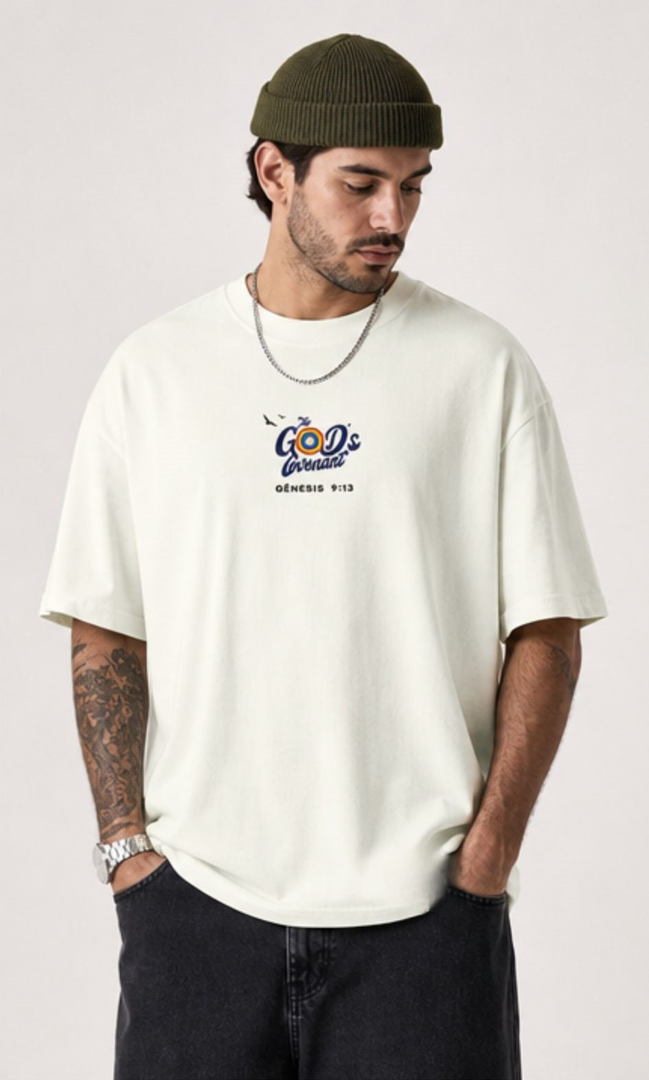 Camiseta Oversized God's Covenant Patmos Co. - 100% Algodão Premium 240g