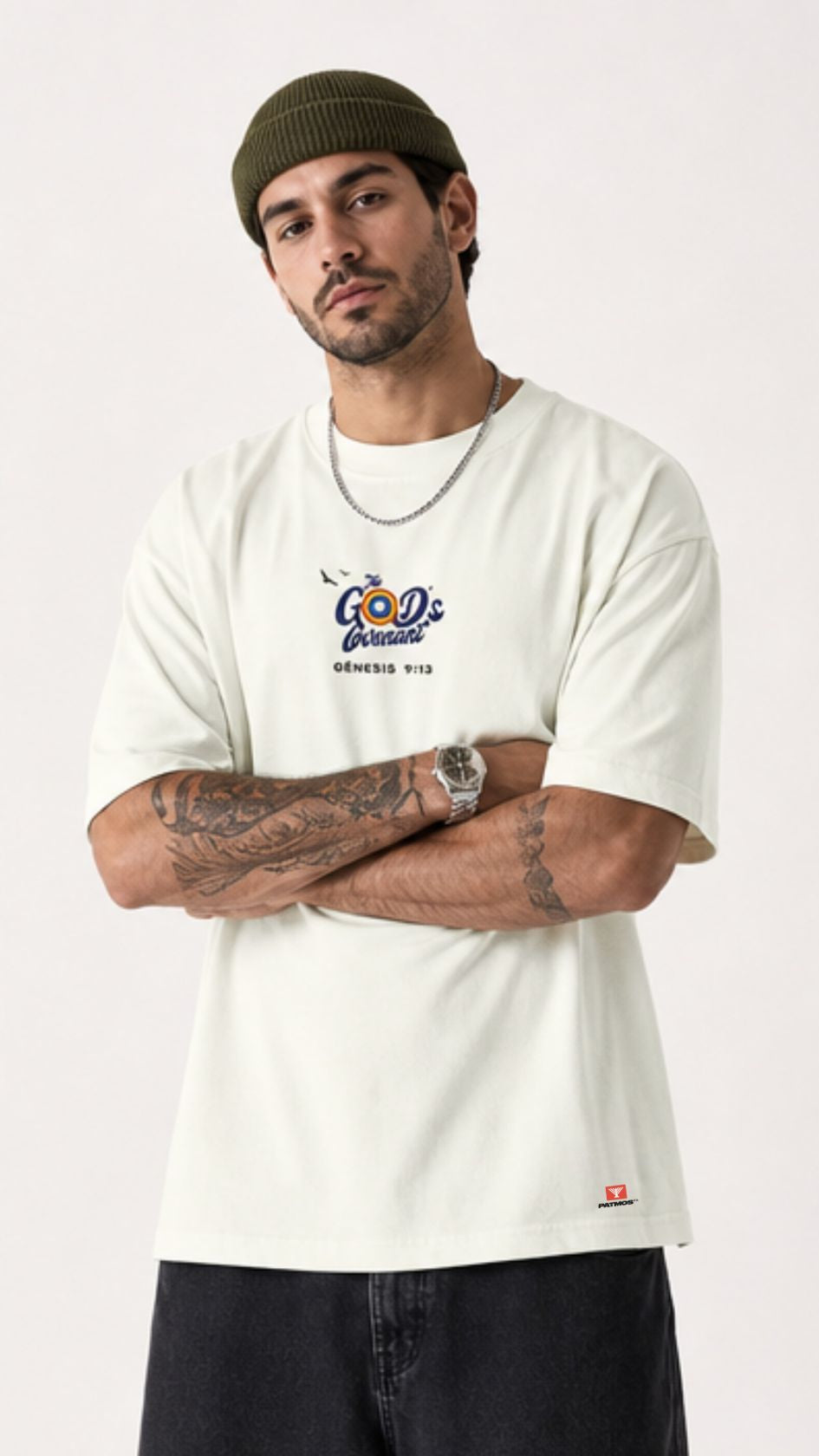 Camiseta Oversized God's Covenant Patmos Co. - 100% Algodão Premium 240g