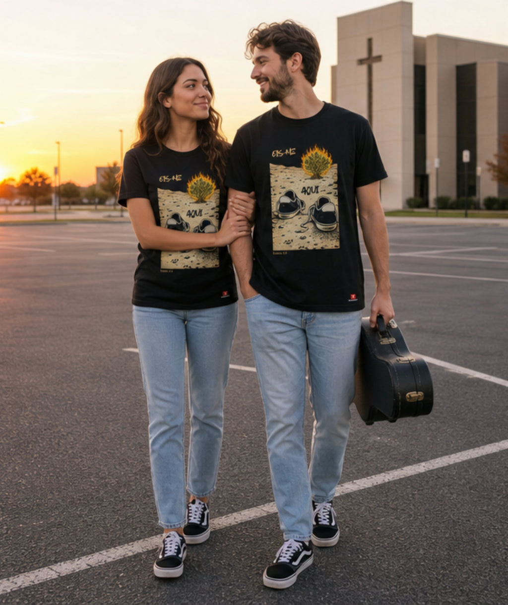 Camiseta Êxodo 3:4 Patmos Co. - 100% Algodão Premium