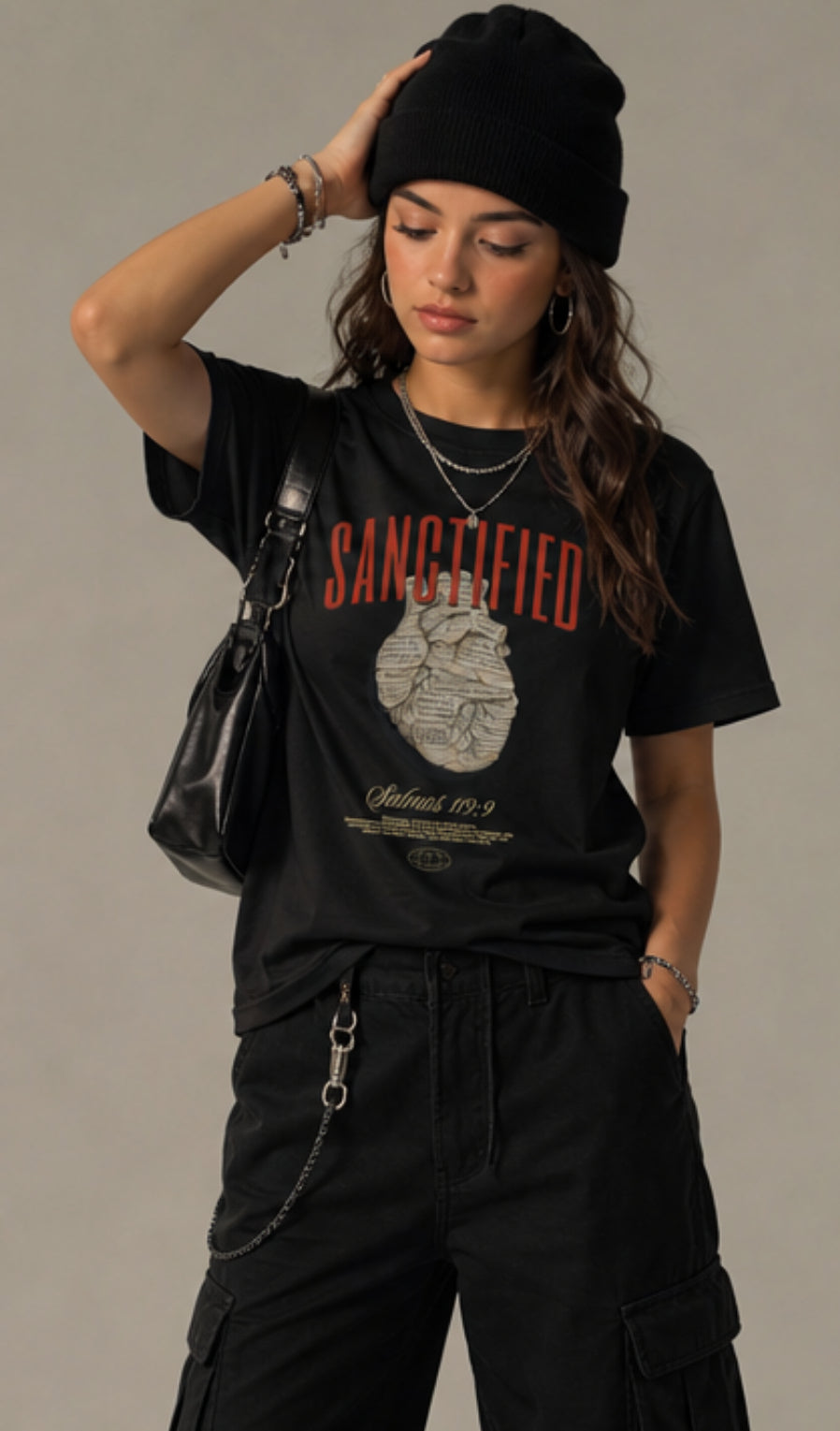 Camiseta Feminina Patmos Co. Sanctified - 100% Algodão Premium