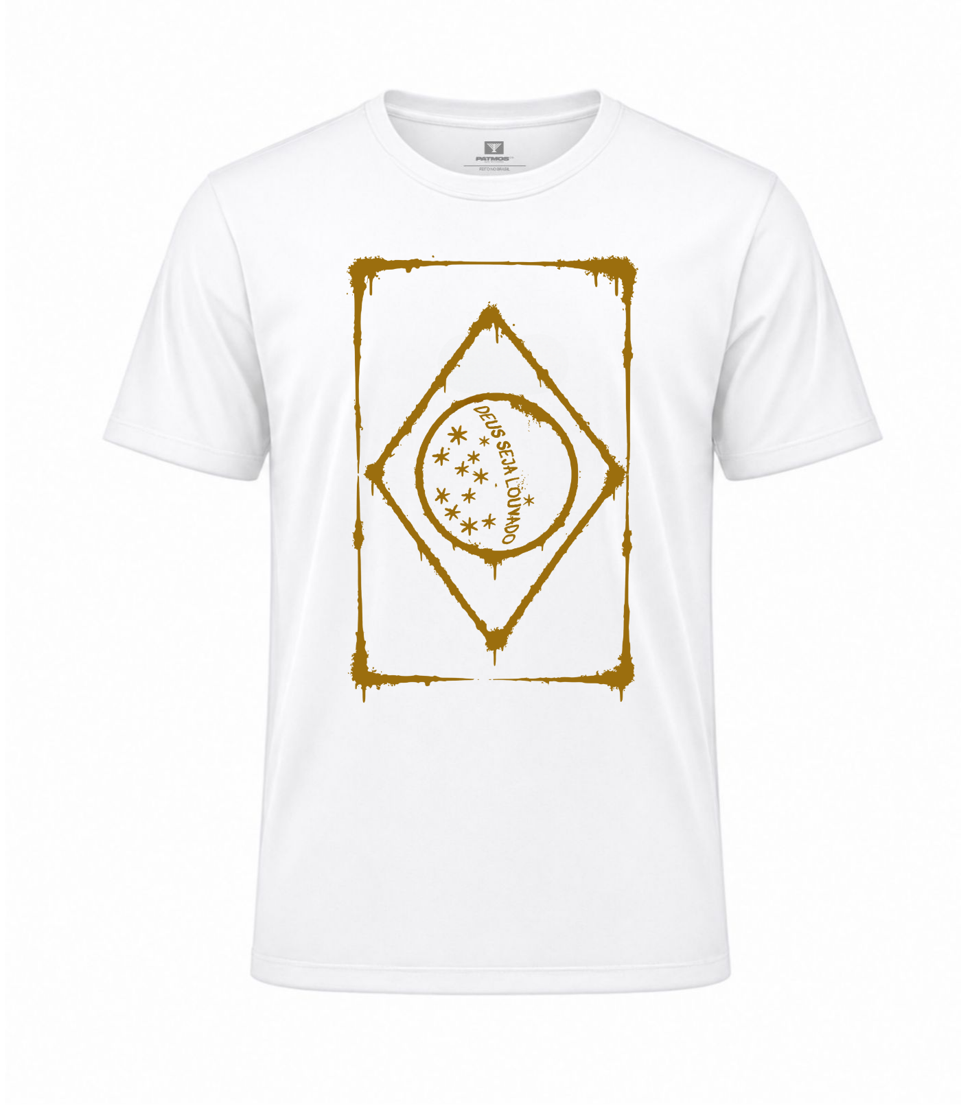 Camiseta Bandeira do Brasil - Deus Seja Louvado Patmos Co.