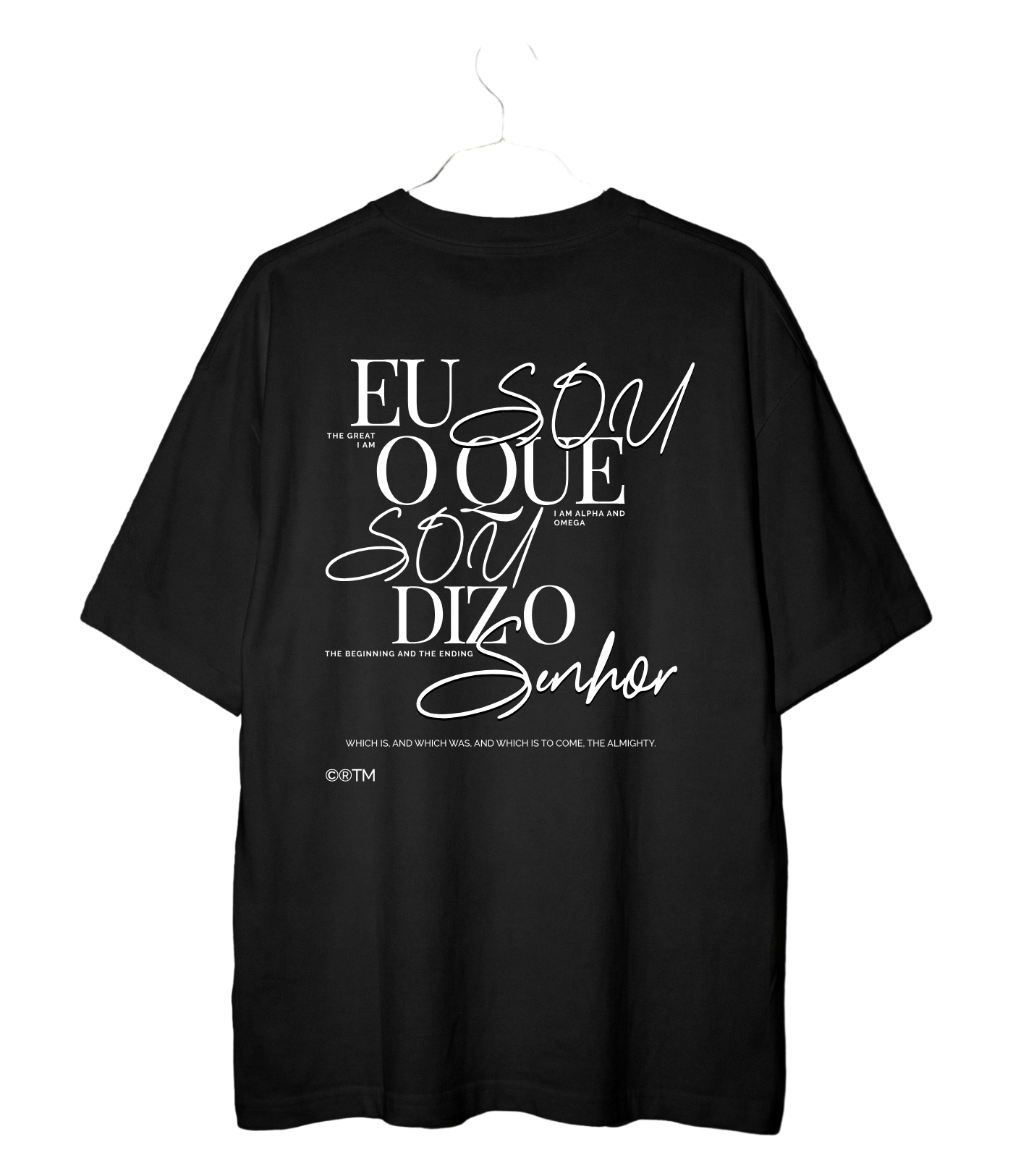 Camiseta Oversized Pesada Eu Sou o Que Sou Patmos Co.