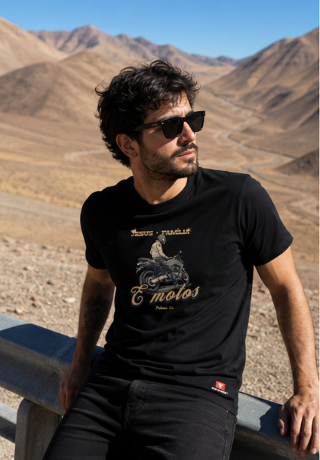 Camiseta Jesus, Família e Motos Patmos Co. - 100% Algodão Premium