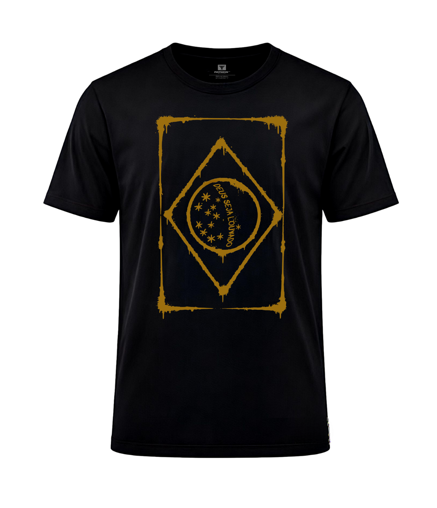 Camiseta Bandeira do Brasil - Deus Seja Louvado Patmos Co.