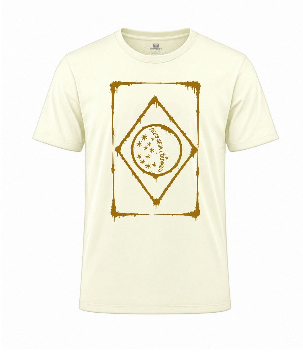 Camiseta Bandeira do Brasil - Deus Seja Louvado Patmos Co.