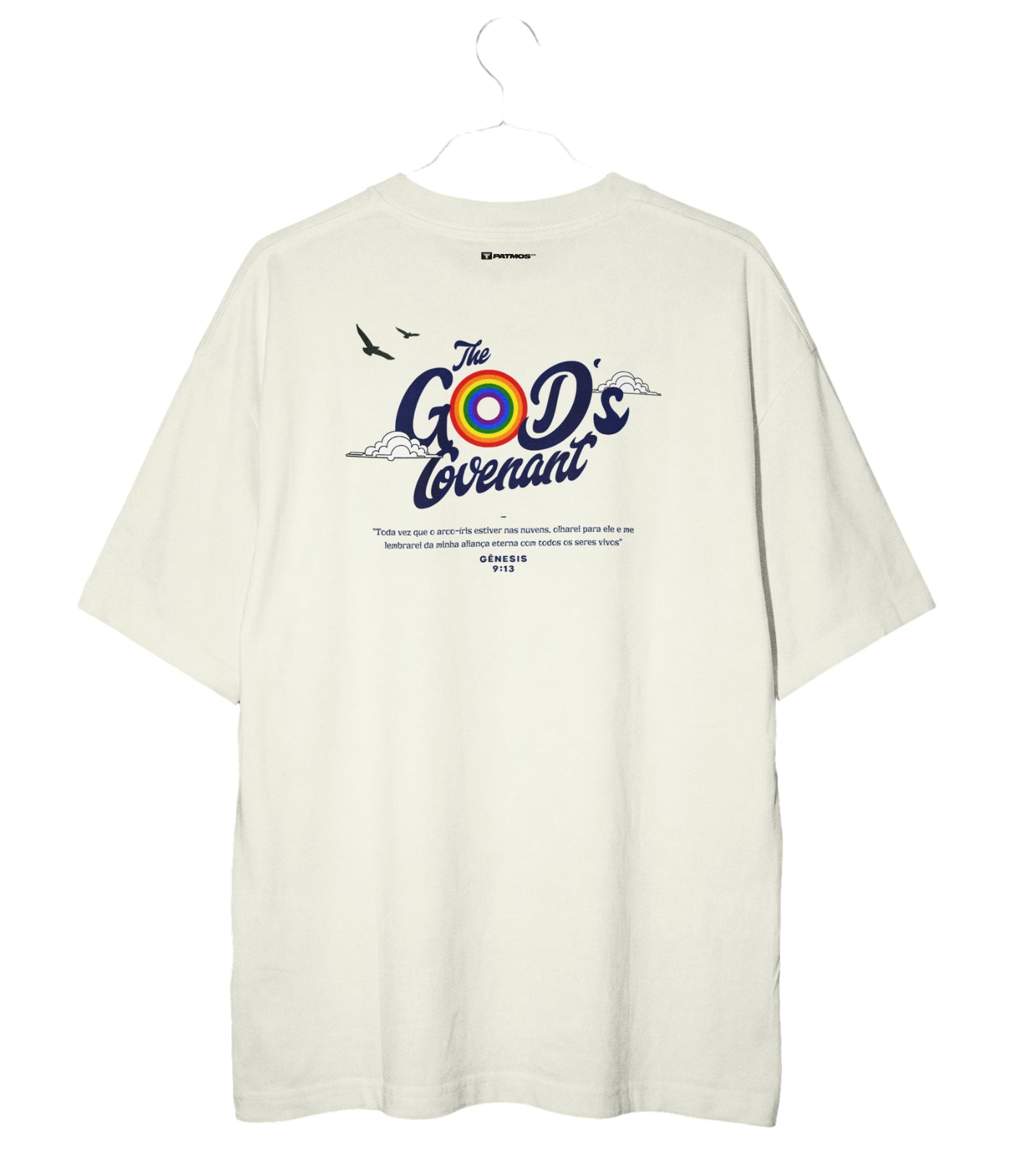 Camiseta Oversized God's Covenant Patmos Co. - 100% Algodão Premium 240g