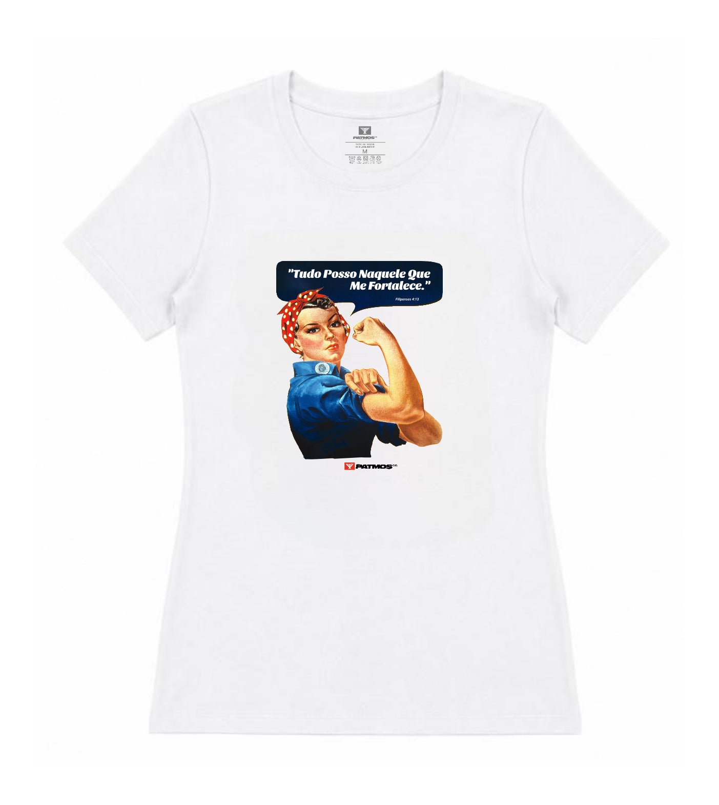 Camiseta Patmos Co. Feminina Tudo Posso - 100% Algodão Premium