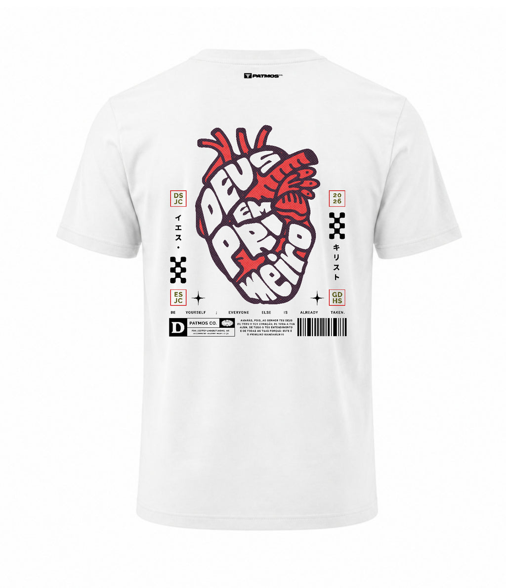 Camiseta Deus em Primeiro Patmos Co.