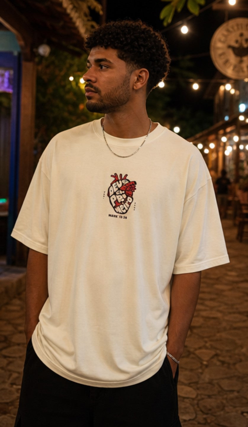 Camiseta Oversized God First Patmos Co. - 100% Algodão Premium 240g