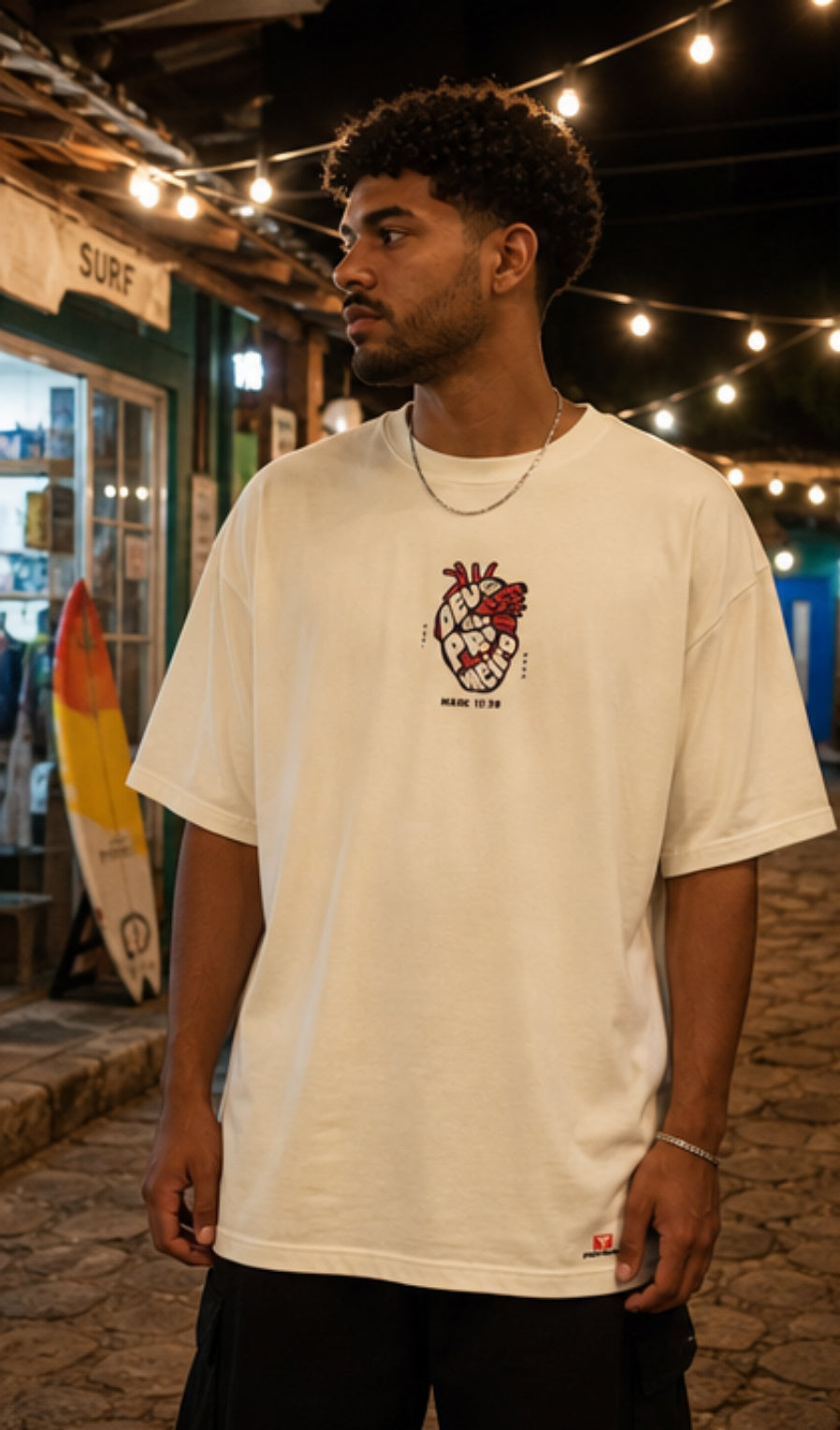 Camiseta Oversized God First Patmos Co. - 100% Algodão Premium 240g