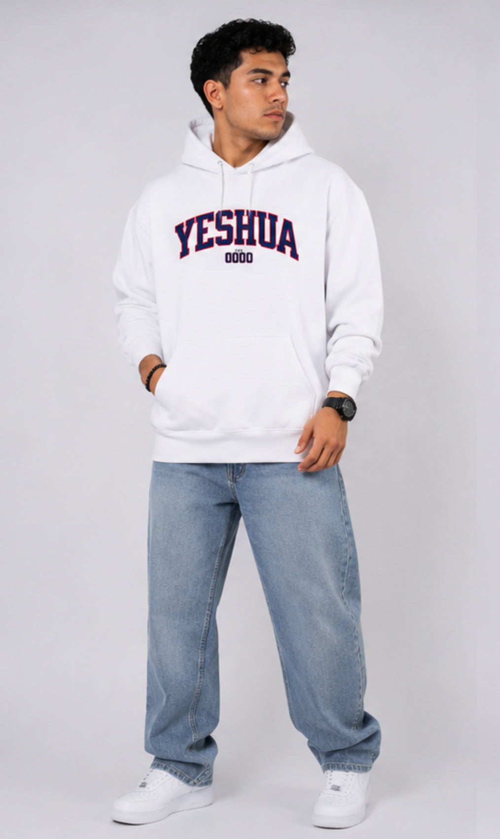 Moletom Hoodie Yeshua Patmos Co. Azul