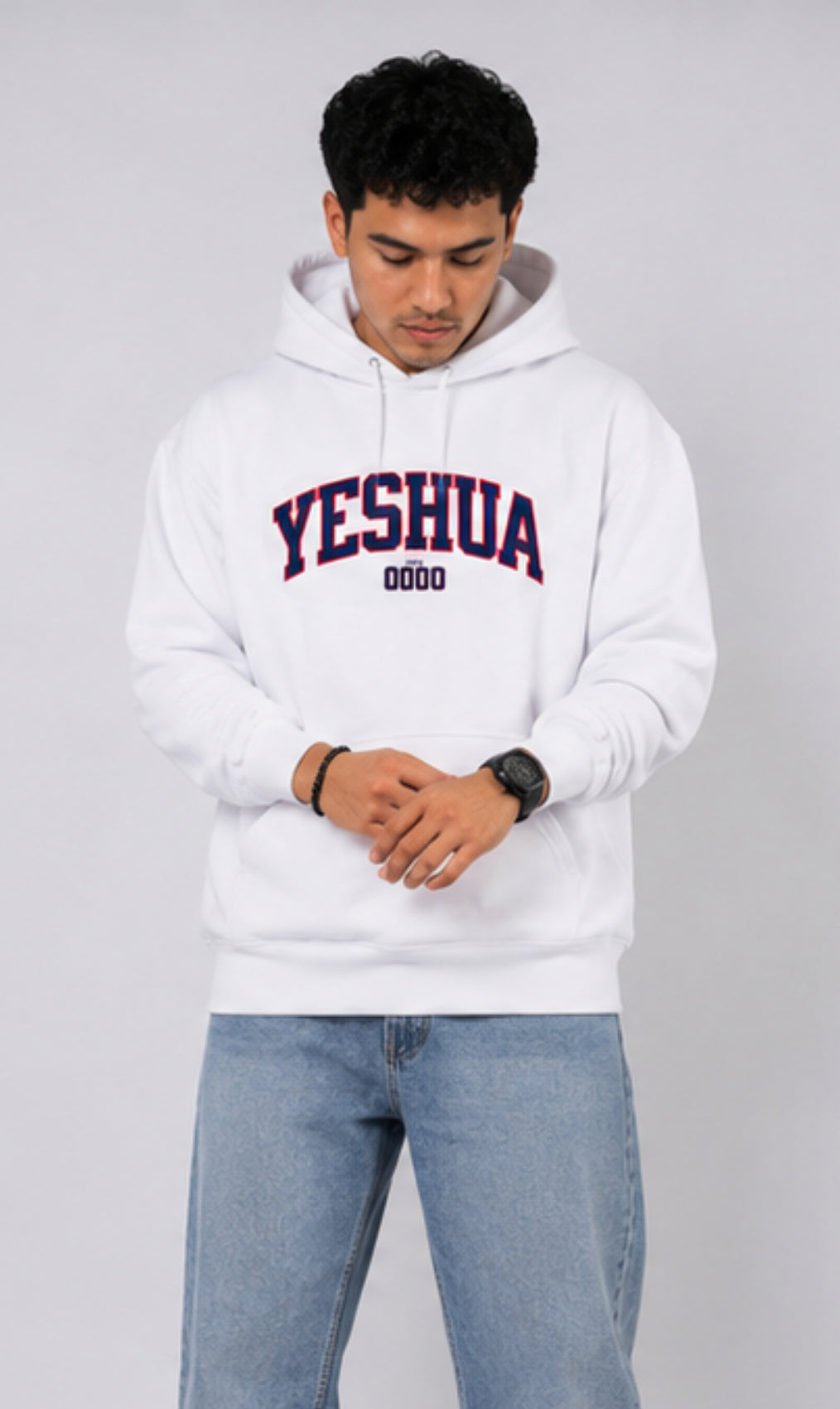 Moletom Hoodie Yeshua Patmos Co. Azul
