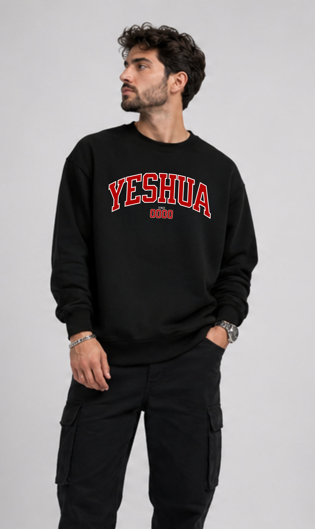 Moletom Sweatshirt Yeshua Vermelho Patmos Co.