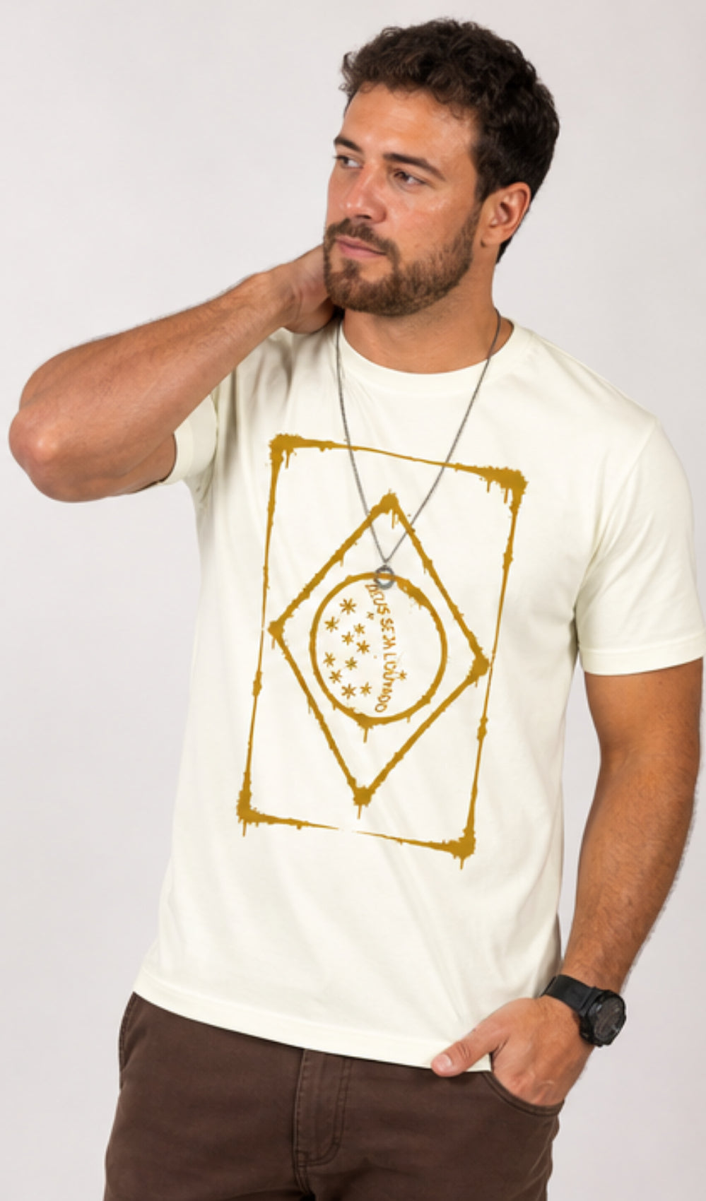 Camiseta Bandeira do Brasil - Deus Seja Louvado Patmos Co.
